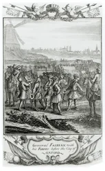 Le général Fairfax avec ses forces devant la ville d